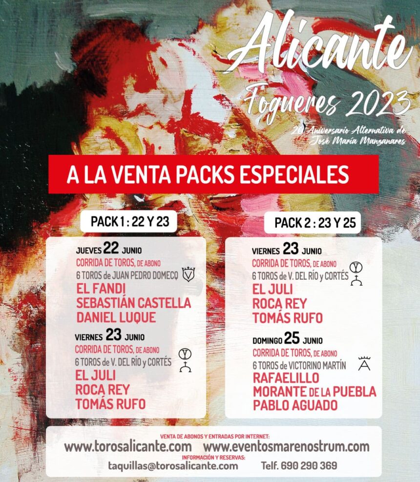 A la venta los packs de entradas para la Feria de Alicante