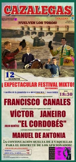 Festival taurino mixto en Cazalegas