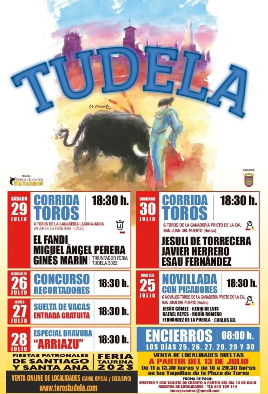 Tudela programa seis festejos taurinos en su Feria y Fiestas
